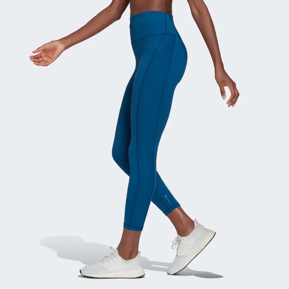 ADIDAS Yoga Studio Luxe Wind Super High Waisted Rib Legging, Large (NWOT) - Picture 3 of 13